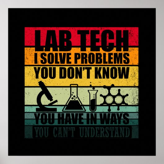 Grappige labtechnicus citaten laboratorium technic poster (Voorkant)