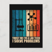 Grappige labtechnicus vintage laboratorium technic briefkaart (Voorkant)