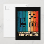 Grappige labtechnicus vintage laboratoriumtechnicu briefkaart (Voorkant / Achterkant)