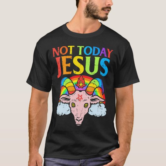 Grappige lachende Jezus met ijs voor zoetigheden l T-shirt (Voorkant)
