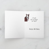 Grappige Lachende Paard Verjaardag Humor Kaart (Binnen)
