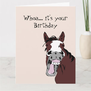 Grappige Lachende Paard Veroudering humor Kaart