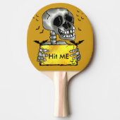 Grappige lachende schedel tafeltennisbatje (Voorkant)