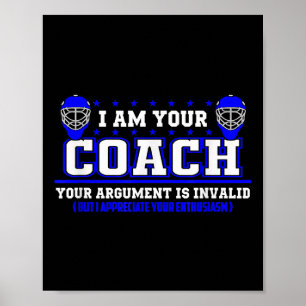 Grappige Lacrosse Hoofdcoach Field Hockey Coaching Poster