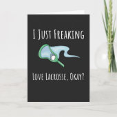 Grappige Lacrosse Kaarten Bal Stok Sport Lax Spele (Voorkant)