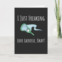 Grappige Lacrosse Kaarten Bal Stok Sport Lax Spele