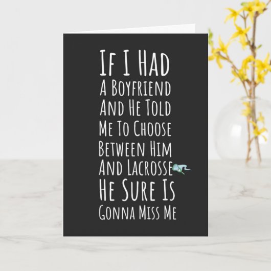 Grappige Lacrosse Kaarten Team Speler Sport Voor H (Gele Bloem)