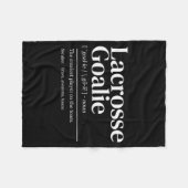 Grappige Lacrosse Keeper Citaat Definitie Mannen V Fleece Deken (Voorkant (Horizontaal))
