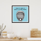 Grappige Lacrosse Keeper Poster (Keuken)