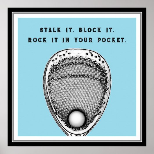 Grappige Lacrosse Keeper Poster (Voorkant)