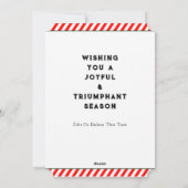 Grappige Lacrosse Kerst Feestdagenkaart (Achterkant)