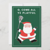 Grappige Lacrosse Kerst Kaarten (Voorkant)