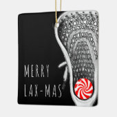Grappige Lacrosse Kerst Keramisch Ornament (Links)