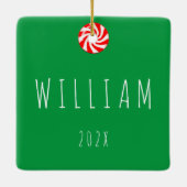 Grappige Lacrosse Kerst Keramisch Ornament (Achterkant)