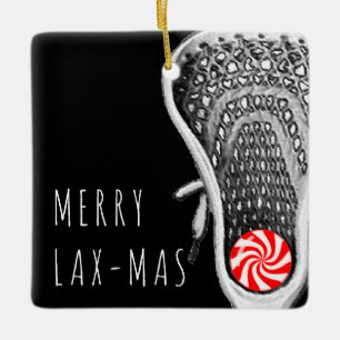 Grappige Lacrosse Kerst Keramisch Ornament