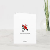 Grappige Lacrosse Kerstkaarten Feestdagen Kaart (Achterkant)