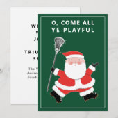 Grappige Lacrosse Kerstkaarten Feestdagenkaart (Voorkant / Achterkant)