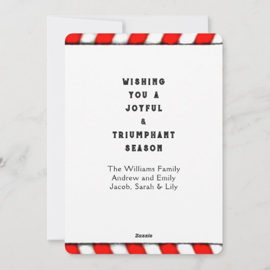 Grappige Lacrosse Kerstmis Feestdagenkaart (Achterkant)