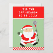 Grappige Lacrosse Kerstmis Feestdagenkaart (Voorkant)