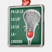 Grappige Lacrosse Metalen Ornament (Links)
