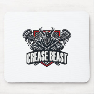 Grappige Lacrosse ops Waarschuwing van Crease Beas Muismat