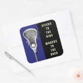 Grappige Lacrosse Sport Vierkante Sticker (Envelop)