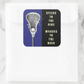 Grappige Lacrosse Sport Vierkante Sticker (Tas)