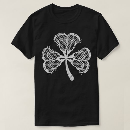 Grappige Lacrosse Sticks Als Shamrock Clover St Pa T-shirt (Design voorkant)