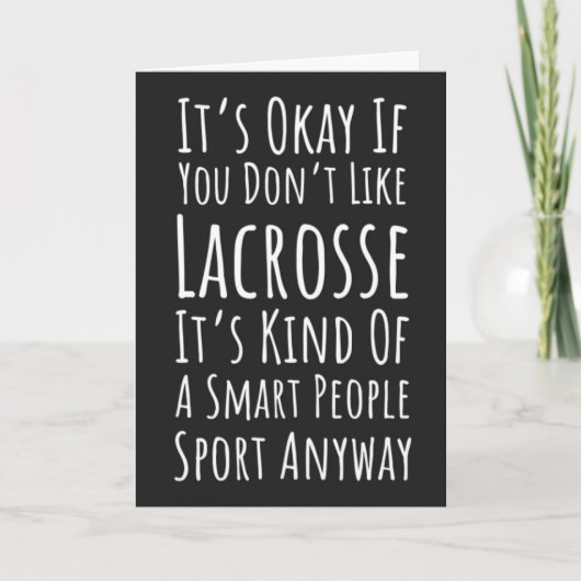 Grappige Lacrosse Teamkaarten Speler Humor Sport Kaart (Voorkant)