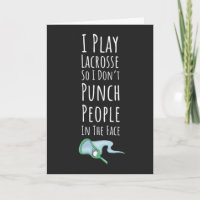 Grappige Lacrosse Thema Kaarten Coach Lax Stick Sp