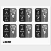 Grappige Lacrosse Vierkante Sticker (Vel)