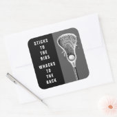 Grappige Lacrosse Vierkante Sticker (Envelop)
