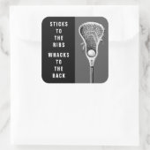 Grappige Lacrosse Vierkante Sticker (Tas)