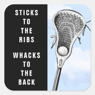 Grappige Lacrosse Vierkante Sticker