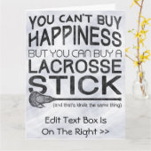 Grappige Lacrosse Wenskaart Verjaardag Kaart (Gele Bloem)