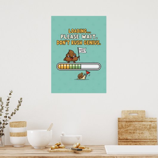 Grappige “Laden” Badposter Poster (Keuken)