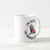 Grappige lage batterij koffiemok (Voorkant rechts)