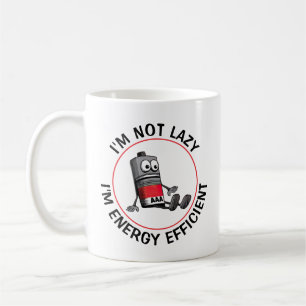 Grappige lage batterij koffiemok