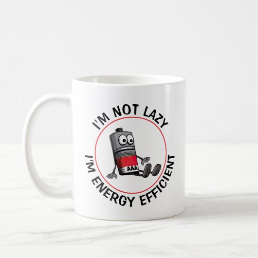 Grappige lage batterij koffiemok (Links)