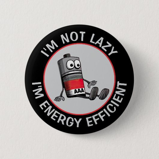 Grappige lage batterij ronde button 5,7 cm (Voorkant)