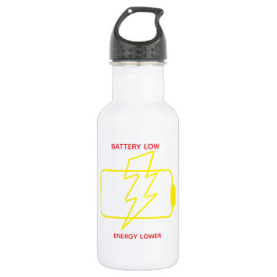 Grappige Lage Batterij RVS Fles