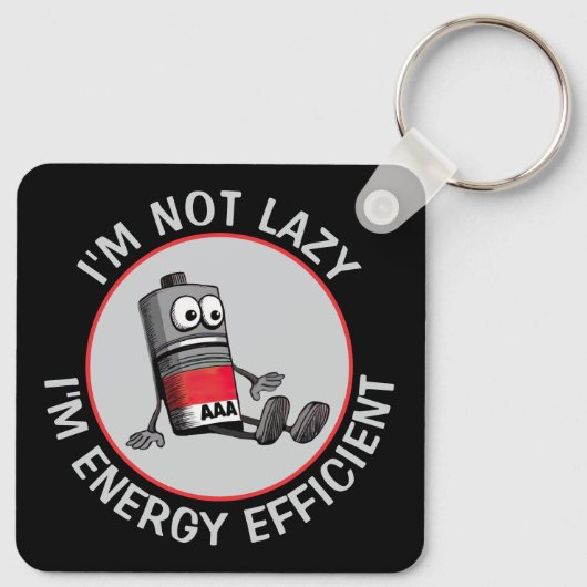 Grappige lage batterij sleutelhanger (Achterkant)