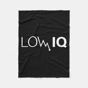 Grappige lage IQ-grap Sarcasme Meme Domme Quote Fleece Deken