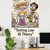 Grappige Lage IQ Meme Pun Sarkasme Poster (Thuiskantoor)