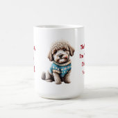 Grappige Lagotto Romagnolo in Kersttrui Koffiemok (Center)
