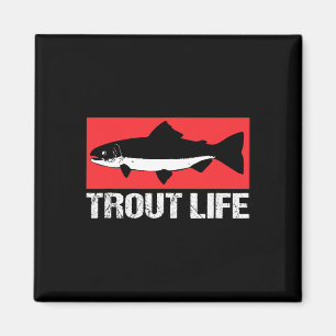 Grappige Lake Trout visser Vist forel leven Magneet