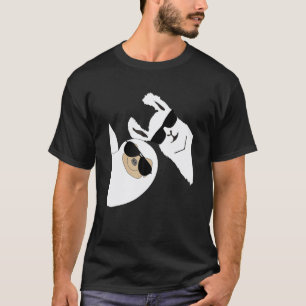 Grappige Lama Alpaca Luiaard met zonnebril T-shirt