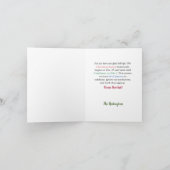 Grappige Lama Alpaca Schattig Uniek Te Laat Kerstm Feestdagen Kaart (Binnen)