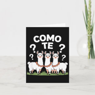 Grappige lama bloemenguirlande hoe gaat het met jo kaart