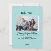 Grappige lama Covid Kerstmis Nieuwjaar Custom Phot Feestdagenkaart (Achterkant)